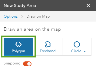 New Study Area dialog box New Study Area dialog box