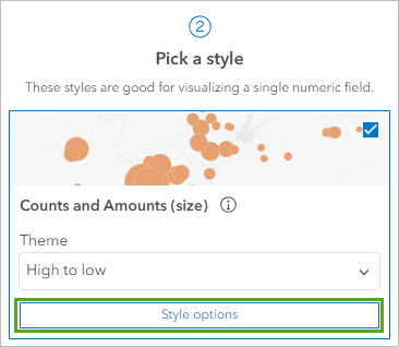 Bouton Style options (Options de style) Bouton Style options (Options de style)