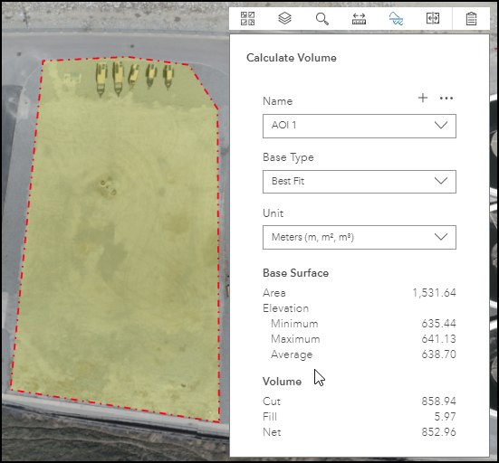 Outil cartographique Calculer le volume Outil cartographique Calculer le volume