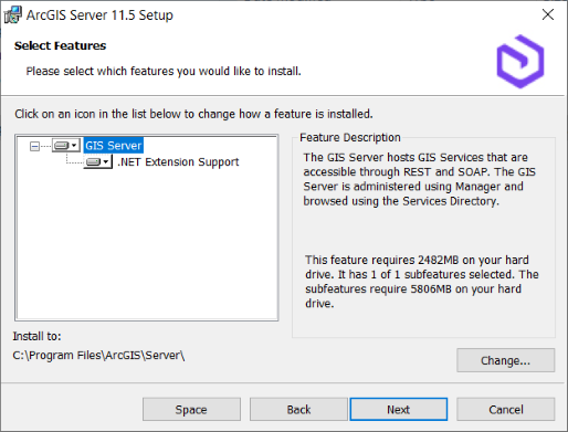 Sélectionner les fonctionnalités à installer