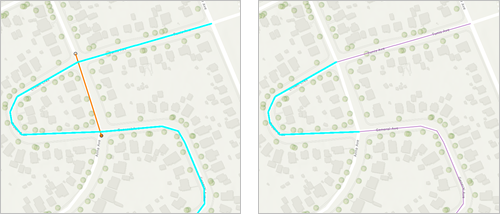Fractionner une ligne à l’aide d’une ligne pour créer une ligne et une ligne multi-parties