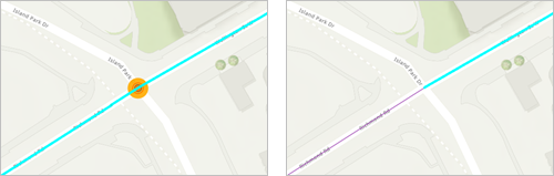 Fractionner une ligne au niveau d’un point pour créer deux lignes
